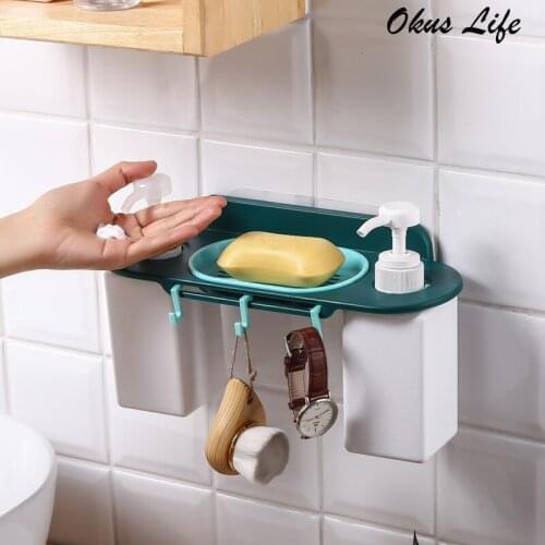 Bathroom Shower Soap Box Shampoo Bottle Shelf Dish Storage Plate Tray Holder Case Soap Holder Housekeeping Container Organizer
