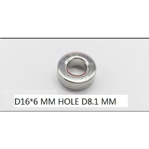 10pcs/lot Ring NdFeB Magnet 16*6 Hole 8 N35 Strong mm Rare earth permanent magnet 16x6 Neodymium magnet 16x6-8