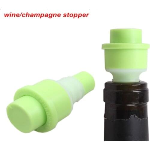 100pcs/lot Fast shipping Vacuum Red Wine bottle stopper Press type wine plug champagne keep fresh stopper Vacuum Sealed