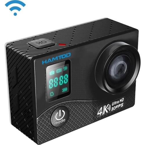 4K WiFi Camera Waterproof Case Allwinner V3 Program 0.66 inch Front Screen 2.0 inch LCD Screen 170 Degree Wide Angle Lens