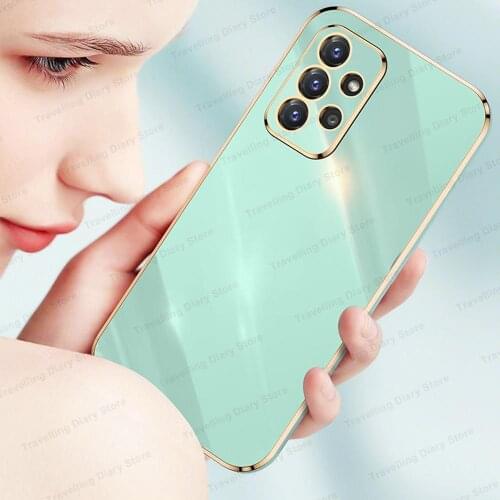 A 52 A72 Cover Electroplated Shockproof Phone Case For Samsung Galaxy A 52 A72 A52 A22 A72 4G/5G Cute Shiny Case Shell Fundas