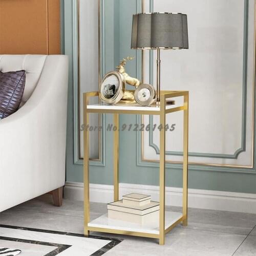 Side Table Nordic Modern Simple Marble Sofa Side Table Movable Living Room Small Tea Table Light Luxury Side Cabinet Bedside Tab