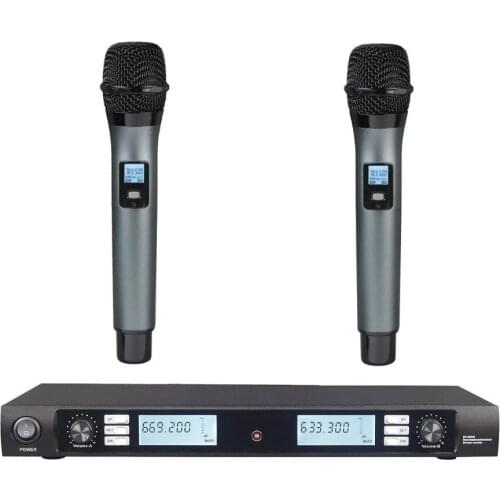 Bolymic 200 CH Dual UHF microfono Handheld Wireless Karaoke Microphone microfoon System