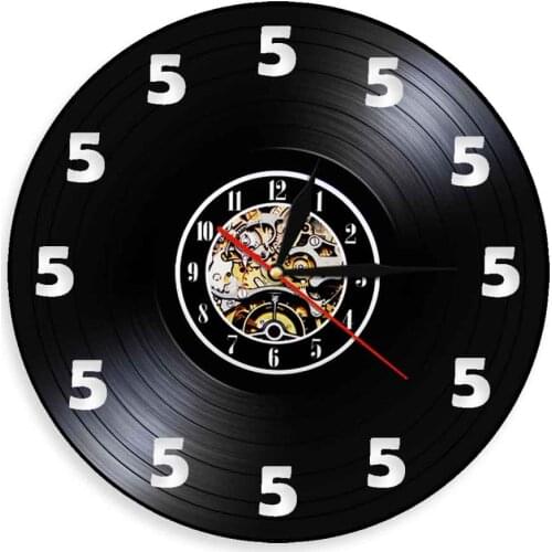Five O'clock Only 5 Watch Wall Clock Beer Time Vinyl Record Wall Clocks Modern Funny Wall Hanging Home Decor Beer Lover Gift