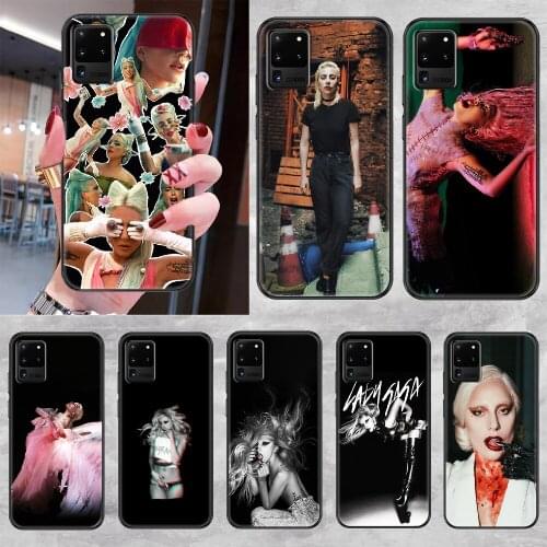 Singer lady gaga Phone case For Samsung Galaxy Note 4 8 9 10 20 S8 S9 S10 S10E S20 Plus UITRA Ultra black trend shell painting