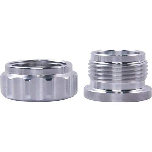 On Fuel tank cap Filler And Cap Fuel Water Tank Sliver Aluminium Alloy Weld