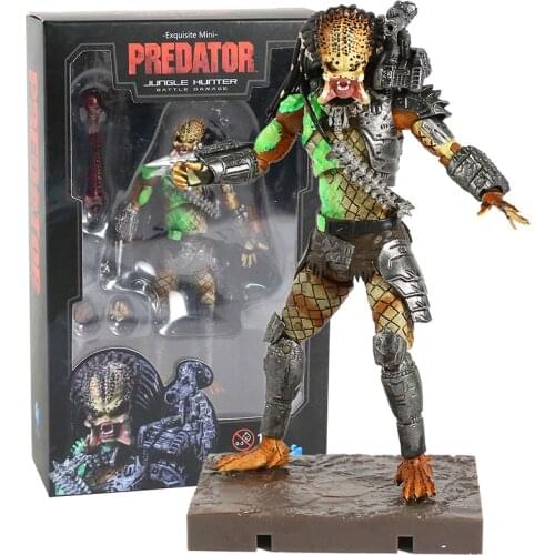 Exquisite Mini Predator Jungel Hunter Battle Damage PVC Action Figure Collectible Model Toy