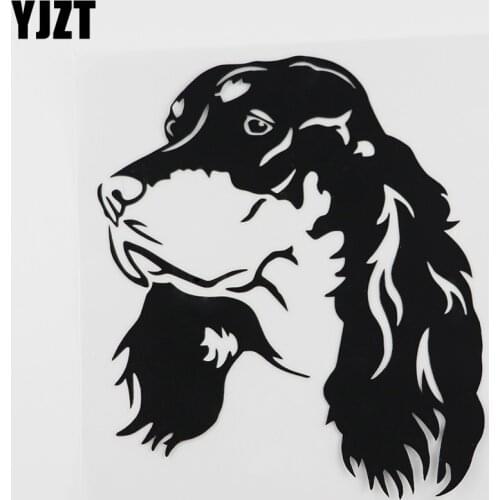 YJZT 14CMX16.7CM Interesting Gordon Setter Dog Decal Vinyl Car Sticker Black/Silver 8A-0030