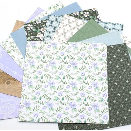 KSCRAFT 12pcs 6" Single-side Printed vintage flowers pattern creative papercraft art paper handmade scrapbooking kit set book