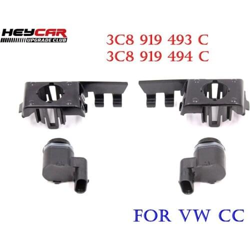Front Bumper Grille Bracket Support Reversing Parking Sensor Probe Holders Support 3C8 919 493 C 3C8 919 494 C For VW CC