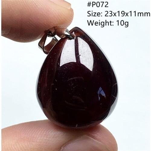 Natural Red Garnet Pendant Jewelry For Women Lady Men Healing Love Stone 23x19x11mm Beads Silver Clear Crystal Gemstone AAAAA