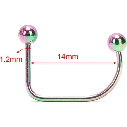 New Punk Stainless Steel Ball Lippy Loop Lip Ring Helix Cartilage Stud Body Jewelry Fashion