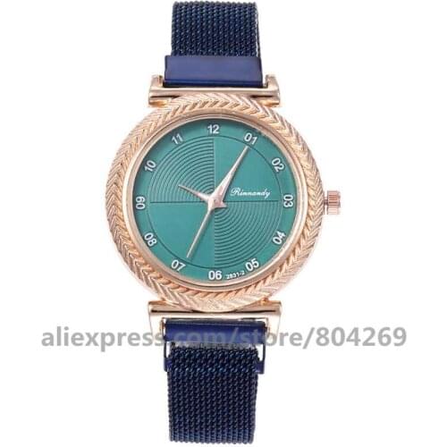 Wholesale Magnetic Women Quartz Wristwatch Fashion Ladies Rose Gold Case Wrist Watch Hot Sale Women Dress Watches