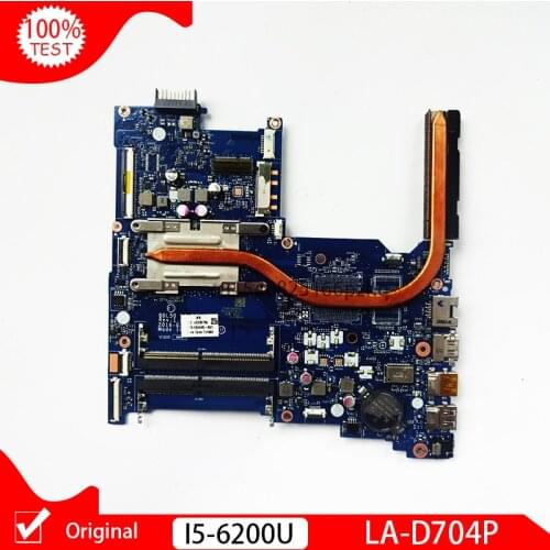 Original For HP Notebook 15-AY Laptop Motherboard BDL50 LA-D704P 854945-601 854945-501 854945-001 SR2EY I5-6200U CPU DDR4