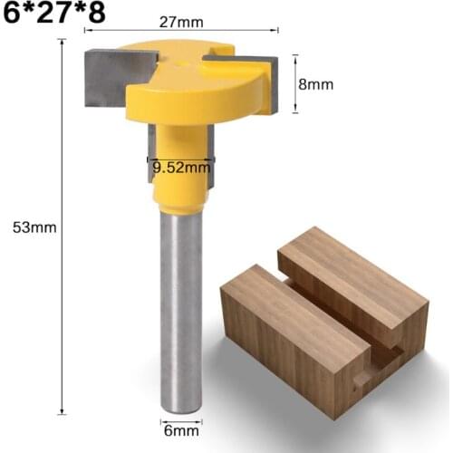 6mm Shank T-Slot T-Track Slotting Router Bit for Woodworking Chisel Cutter Tool M89B