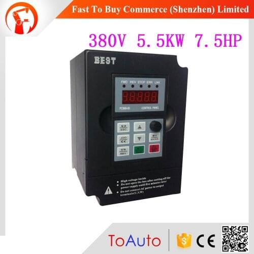 7.5HP 5.5KW 3PH 380V CNC Spindle Motor Speed Control VFD Variable Frequency Drive Inverter for Engraving machine