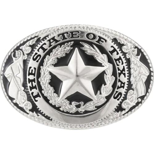 Custom western cowboy five-star belt buckle, suitable for 4CM wide belt mens jeans accessories