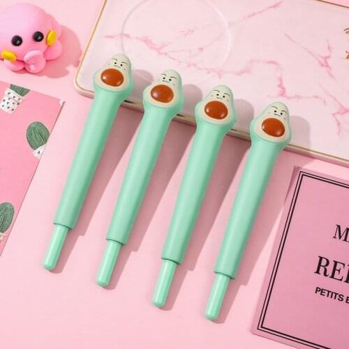 36 Pcs Per Set Pu Soft Sponge Avocado Creative Gel Pen Decompression Slow Rebound Gel Pen Super Soft Foam Pen Stationery