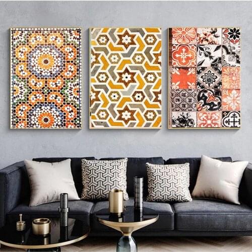 Modern Nordic Morocco Door Vintage Posters Terracotta oriental Ethnic Art Picture Printed Living Room Canvas Painting Home Decor