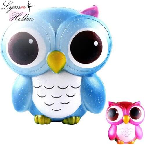 Jumbo Squishies Antistress Soft Slow Rising Kawaii Cartoon Owl Squishy Squeeze Anti-stress Stress Relief Kids Decompression Toy