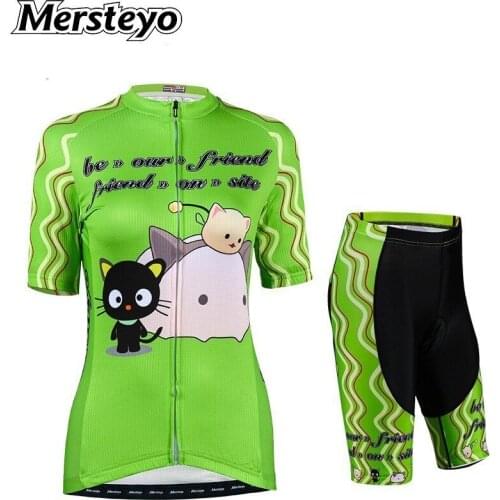 Cycling Jersey Short sleeve Set Summer Women Bicycle Elastic T-shirt Bike Sports Clothing Shorts With Gel Pad Clothes XL XXL 3XL
