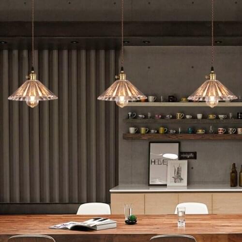Country Style Loft Vintage Hanging Lamp LED Glass Retro Pendant Light Fixture Home Lighting Bedroom Living Room Hanglampen