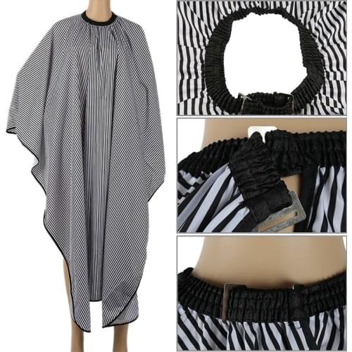 High Quality Haircut Hairdressing Barber Cloth Waterproof Stripe Hair Cutting Apron Cape Hair Styling Supplies Salon Barber Gown