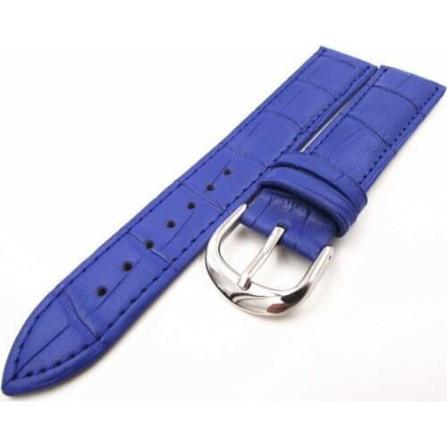 1PCS 14MM High quality genuine leather watch band wrist watch strap red ,blue,orange,green,purple,pink 6 color available-WBGL272