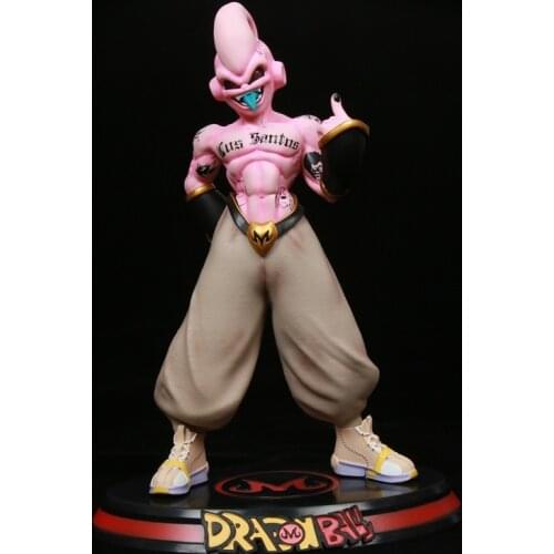 Japan Anime DBZ GK Majin Buu Tattoos PVC Figure Figurine 28cm Toy Model Statue New With Box