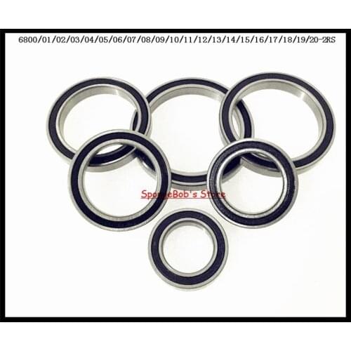 1-4pcs/Lot 6806-2RS / 6807-2RS / 6808-2RS / 6809-2RS / 6810-2RS The Rubber Thin Wall Deep Groove Ball Bearing