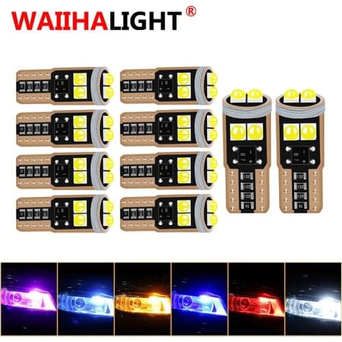 10PCS T10 W5W New 3030 Super Bright LED Canbus No Error Car Interior Reading Dome Lamp Auto Parking Lamp Wedge Tail Side Bulb