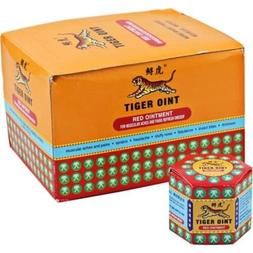 12pcs Red White Tiger Balm Ointment For Headache Toothache Stomachache Muscle Pain Relieving Balm Dizziness Essential Balm oil