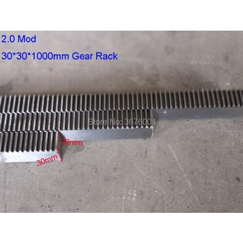 2M 2.0 Mod 30*30*1000 mm mold Gear rack Precision CNC Rack (straight teeth) Toothed rack