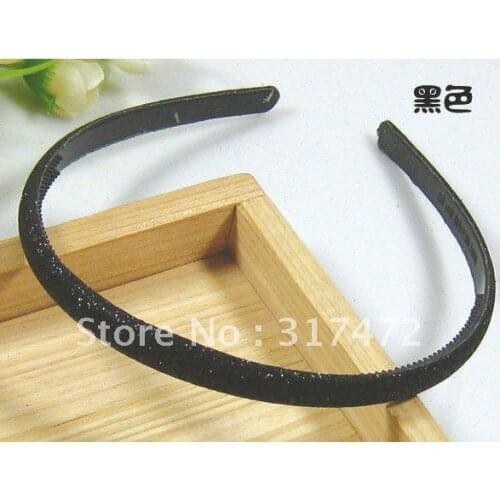 20pcs/lot Shining Black Glitter Powder Hair hOOP Hair Bow Headband