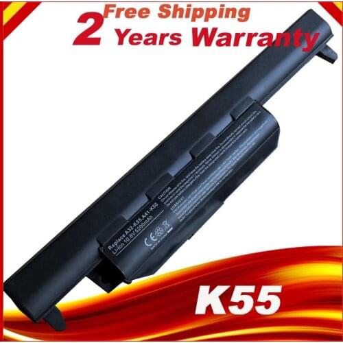4400mAh New Laptop Batteryy for ASUS K55 A32-K55 K55DR X55 A45V K45V 6 Cells New K55 Battery