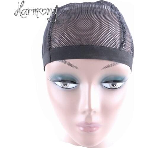 5 pcs Dome Style Mesh Wig Cap For Making Wigs Black Color Fashion Stretchable Weaving Cap Elastic Nylon Mesh Net Wholesale