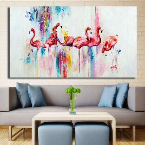 Abstract Art 5d diamond Painting Watercolor Flamingo full square 3d embroidery aniamls pattern drill rhinestone mosaic painting