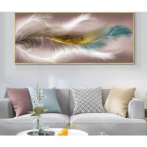New hot 5D DIY AB Diamond Painting Abstract art, colored feathers cross stitch full square/round diamond mosaic embroidery
