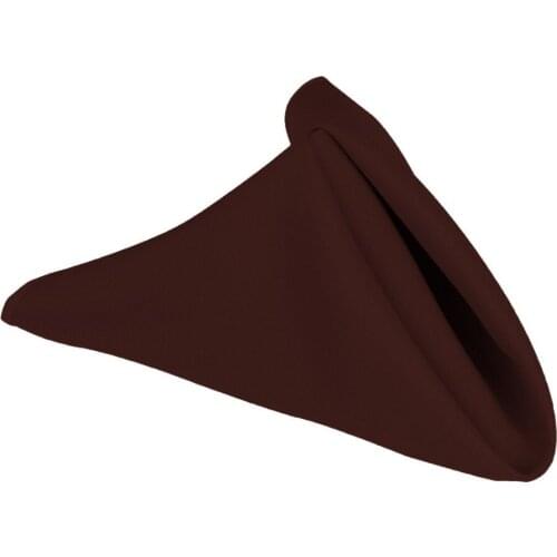 Free Shipping, 45cm Cotton-feel Polyester Napkins Chocolate for Wedding, 20/pack