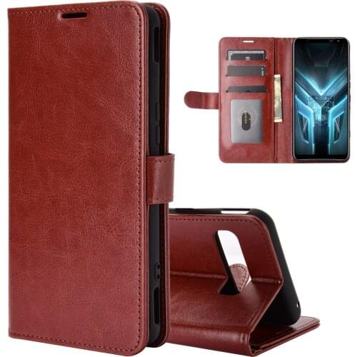 Card holder pu leather cover case for ASUS ROG Phone 3 Strix ZS661KS ZS661KL i003DD/ ROG Phone 5 Pro protective cover retro case