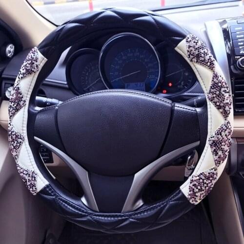 Steering Wheel Cover Auto Sparkly Diamond Decoration series Steering Cover 37/38 CM For Mercedes bmw Toyota Audi Mazda KIA Women