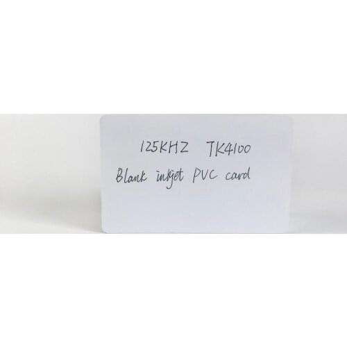 10pcs Blank White Inkjet PVC RFID Proximity 125KHZ Chip PVC Card Smart Contactless IC Card Printing by Epson or Canon Printer