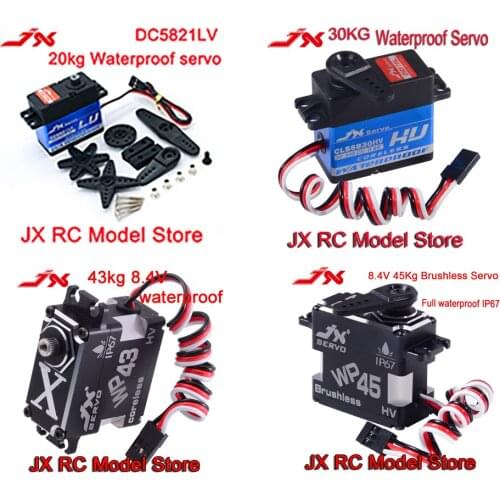 JX Digital Waterproof Servo (20kg,30kg,43kg,45kg)Metal Gear Servo for 1/8 1/10 RC Car Boat Duct Plane Airplane Robot