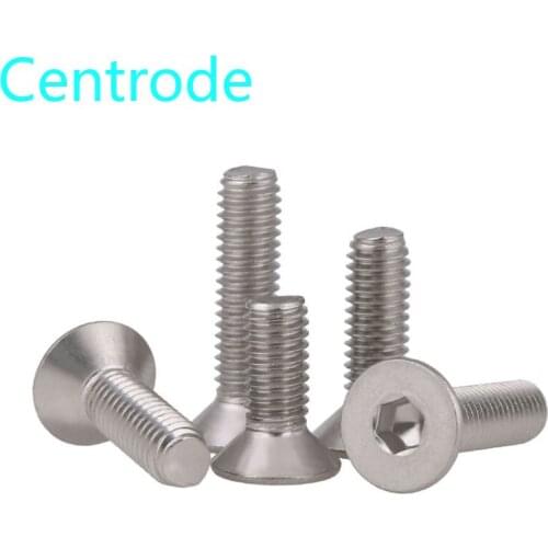 Countersunk Head Hexagon Socket Bolt KM DIN7991 304 Stainless Steel Hex Socket Flat Head Machine Screws M2M3M4M5 10PCS