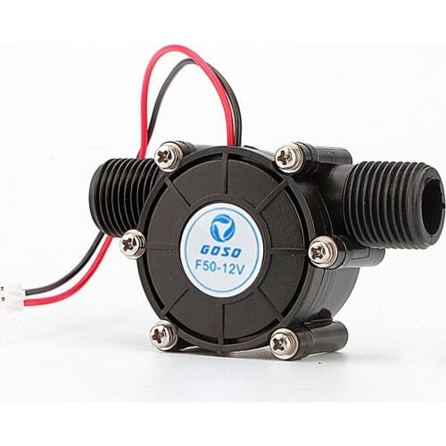 DC 12V DC Generator 10W Micro-Hydro Water Turbine Generator Water Charging PZ Pipeline Micro Hydroelectric Generator