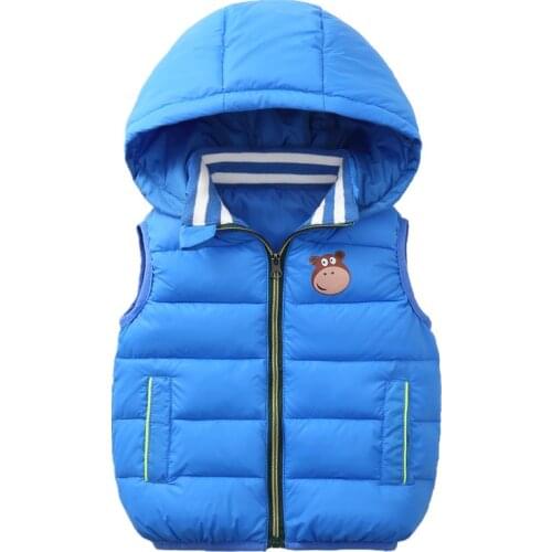2020 Children Warm Vest Kids Thicken Waistcoat Kids Outerwear Vest Children Clothing Teenager Boys Girls Hooded Jacket Down Vest