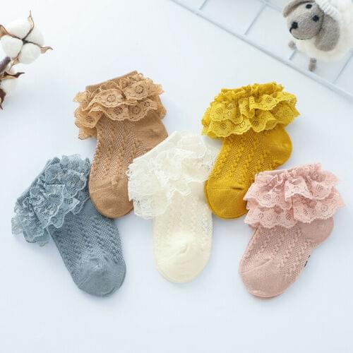 Kids Baby Girl Frilly Warm Lace Tutu Socks Infant Newborn Toddler Ankle Socks
