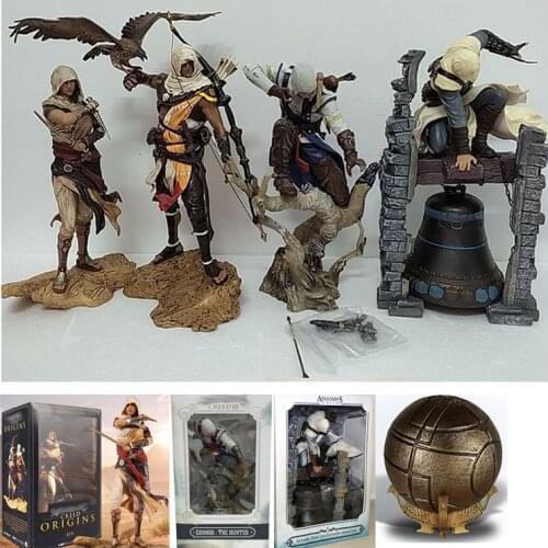 28cm Creed Originis 4 Type Assassin Creed Bayek Aya Figure Altair Conner Action Figure Legendary Toys Model Toy Gift