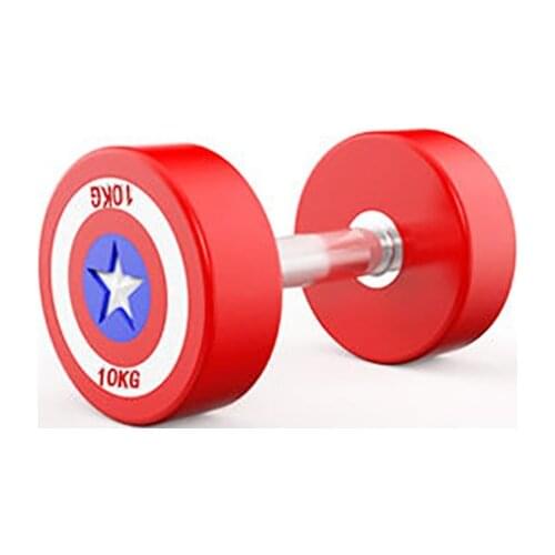 Dumbbell Commercial Personal Training PU Rubberized All-iron Dumbbell Gym Round Head Dumbbell Mens Fitness Fixed Set XB