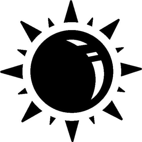 Dawasaru Cute Happy Radiant Sun Car Sticker Waterproof Creative Decal Laptop Suitcase Motorcycle Auto Accessories PVC,15cm*15cm